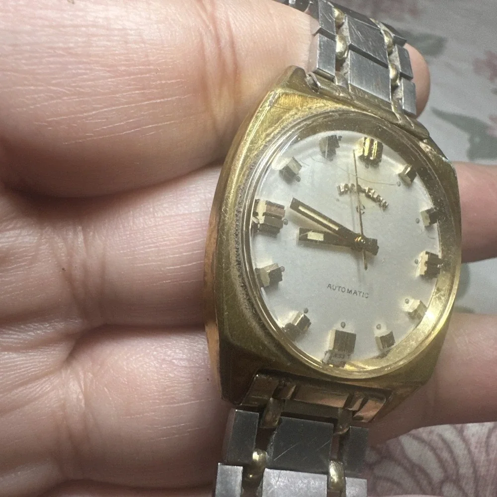 Vintage Lord Elgin 989 Mens Automatic watch 17j 34mm It ticks But Need Servicing